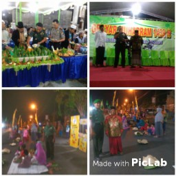 Danramil 0816/13 Wonoayu Hadiri 1000 Tumpeng Meriahkan Tahun Baru Islam didesa Becirongor Kec, Wonoayu Kab Sidoarjo