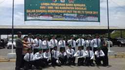 Ramil 0816/07 Latih dan Kawal Peserta Lomba PBB dari SMK Islam Krembung