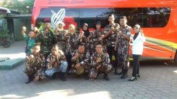 GM FKPPI RAYON CANDI SIAP MENGIKUTI UPACARA PERINGATAN HUT TNI KE 72