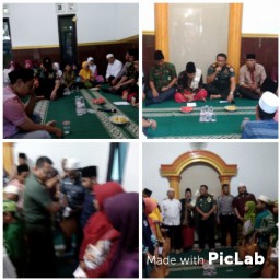 Koramil 0816/13 Wonoayu Bekerjasama dengan Para Donator Beri Santunan Kepada Anak Yatim Piatu
