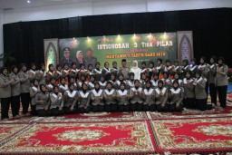 Kowad Kodim Sidoarjo mengikuti Istighosah di Polrestabes Surabaya