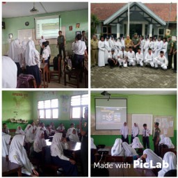Babinsa ikut serta mengajar di SMP Negeri 2 Wonoayu Kab Sidoarjo