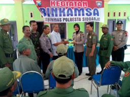 Anggota Ramil 07 Hadiri Sosialisasi Linmas di Desa Kedung Rawan