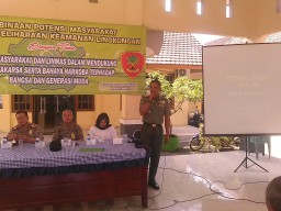 Danramil 07 Berikan Materi pada Giat Bin Potensi Masyarakat dalam Pemeliharaan Keamanan Lingkungan.