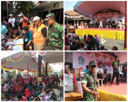 Anggota 0816/16 melaksanakan pengamanan jalan sehat