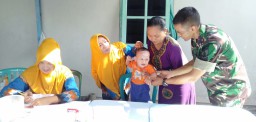 DAMPINGI KEGIATAN POSYANDU TERPADU SEBAGAI WUJUD NYATA KEPEDULIAN BABINSA TERHADAP PROGRAM BALITA SEHAT DI WILAYAH BINAAN