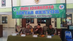 Pelda Yoyon MN, SH. Hadiri Mini Lokakarya Lintas Sektor Puskesmas Krembung.