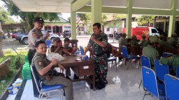 Sinergitas dan Soliditas TNI dan Polri Serta Linmas Di Wilayah Krembung.