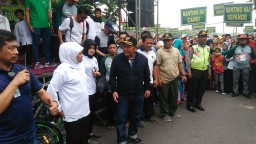 DANRAMIL CANDI HADIRI JALAN SEHAT HARI LAHIR NU KE 96