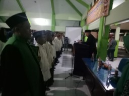 Babinsa 08/Jabon hadiri Pelantikan dan Bimtek Pengawasan tempat Pemungutan Suara PTPS se-Kec. Jabon