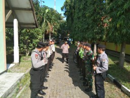 Pasca Pemilu, Koramil 0816/10 Balongbendo melaksanakan kegiatan Apel bersama dengan Apkowil