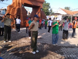 Forkopimka Kecamatan Krian Kabupaten Sidoarjo laksanakan Senam Kesegaran Jasmani SKJ,