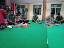 Danramil 0816/12 Prambon bersama hadiri safari ramadhan bersama Ranting NU se MWC NU Prambon