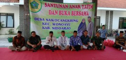 Buka Puasa Bersama Dan Santunan Anak Yatim, Danramil 0816/13 Wonoayu ikut Bersamanya