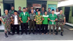 Markas Koramil 0816/Gedangan Di datangi Banser dan GP Ansor