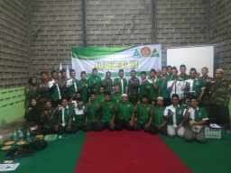 Batituud Koramil 0816/03 Buduran menghadiri acara Rakor GP. Ansor untuk menjalin keakraban dan kebersamaan