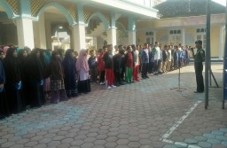 Danramil 0816/06 Tanggulangin Turut Serta Dalam Giat Masa Perkenalan Lingkungan Sekolah MPLS Di SMP-9 Muhamaddiyah