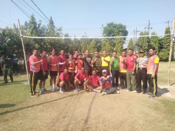 Anggota Koramil 02/Candi Meraih Juara I, Lomba Bola Volly HUT RI Ke - 74