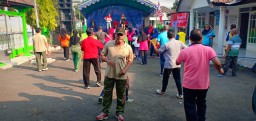 Semangat Senam Bersama Forkopimka Dan Masyarakat