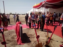 Danramil 0816/08 Jabon Hadiri Undangan Peletakan Batu Pertama PT. NAI Di Kawasan Industri Sidoarjo.