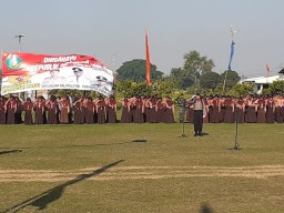Anggota koramil 0816/10 Balongbendo ikuti Upacara penurunan bendera HUT RI ke 74 tahun 2019