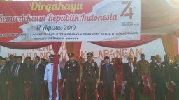 Danramil 07 Beserta Anggota Laksanakan Upacara Bendera Detik-Detik Proklamasi Kemerdekaan RI ke 74