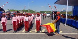 Koramil 0816/04 Porong pengamanan dalam kegiatan lomba gerak jalan