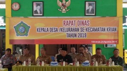 Rapat Dinas Dihadiri Oleh bupati H. Saiful Ilah, S.H, M.Hum dan FORKOPIMKA Krian Intansi Kecamatan Krian Kab Sidoarjo.