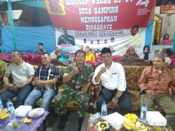 Babinsa 09/Krian hadiri gebyar seni HUT RI ke 74 Desa Gamping Kec. Krian Kab. Sidoarjo