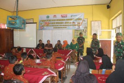 Pra TMMD, Tim Satgas TMMD bersama Dinkes Sidoarjo sosialisasikan kesehatan gigi