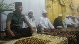 Babinsa 0816/03 Buduran menghadiri pengajian dalam rangka peringatan tahun baru Islam 1441 H