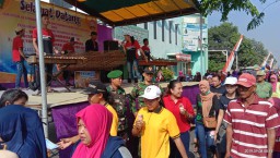 Minggu Pagi, Danramil 0816/11 Tarik Beserta Anggota, Melaksanakan Pengamanan Car Free Day CFD