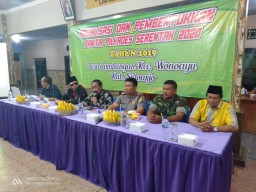 Wujudkan Pilkades Aman Kondusif Bati Bakti TNI Koramil 0816/13 Wonoayu Hadiri Sosialisasi Pilkades Diwilayah Desa Lambangan