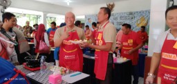 Danramil 0816/03 Buduran mengikuti lomba masak di kantor Kecamatan buduran