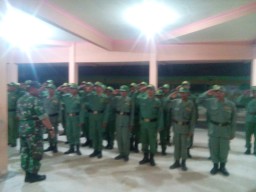Pelda Akhmad Ali Hadiri Pelatihan dan Pembinaan Linmas Desa Tambak Rejo