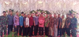 Danramil 0816/13 Wonoayu Hadiri Resepsi Pernikahan Putri Sulung Pelda H M Sugiyo di desa Wonokalang