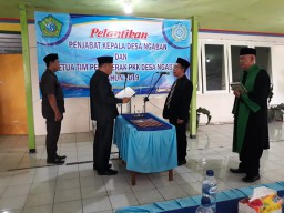 Batituud Koramil/06 Tanggulangin Menhadiri Pelantikan PJ Kepala Desa Ngaban