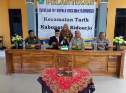 Peralihan Jabatan Kepala Desa Divinitif Kepada Pj Kepala Desa Banjar Wungu Kecamatan Tarik, di Hadiri Forkopimka