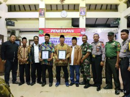 Danramil 0816/06 Tanggulangin, Hadiri Penetapan Dan Undian Nomor Urut Calon Kades
