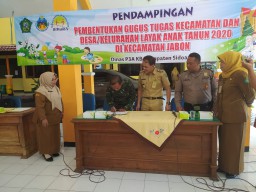 Personil Jabon ikuti Pendampingan Pembetukan Gugus Tugas Kecamatan Jabon