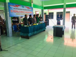 Pelantikan PJ Kades Glagah arum Porong dihadapan Forkopimda Porong