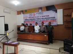Babinsa Koramil 02/Candi Hadiri Pelantikan Dan Bimtek Panitia Pengawas Pemilu Kelurahan/Desa