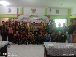 Serka Sri Irmawanto ikuti giat Pelantikan dan Bimtek di Pendopo Kec. Krembung