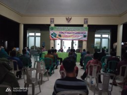 Babinsa Ramil 0816/11 Tarik Serma Listiawan Menghadiri Pembentukan Tim Relawan Covid-19 Di Desa Klantingsari