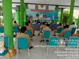 “Danramil 0816/17 Gedangan Hadiri Sosialisasi Gugus Tugas Posko”