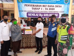 Babinsa dan Babinkamtibmas bersinergi dampingi Pemdes Kraton Penyaluran BLT DD Desa Kraton