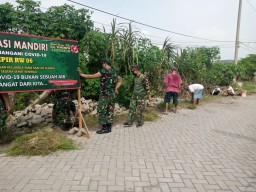 Forkopimka Krian Tinjau Kesiapan Kampung Tangguh Dusun Semampir Desa Sidorejo Kecamatan Krian
