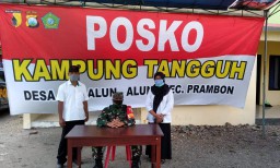 Babinsa Koramil 0816/12 Prambon aksimalkan Posko Kampung Tangguh