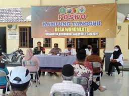 Danramil 07 Krembung Hadiri Pembentukan Kampung Tangguh Tiga Desa di Wilayah Kec. Krembung