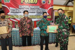Dandim 0816/Sidoarjo menghadiri launching kampung tangguh di Desa Pagerwojo Kec. Buduran